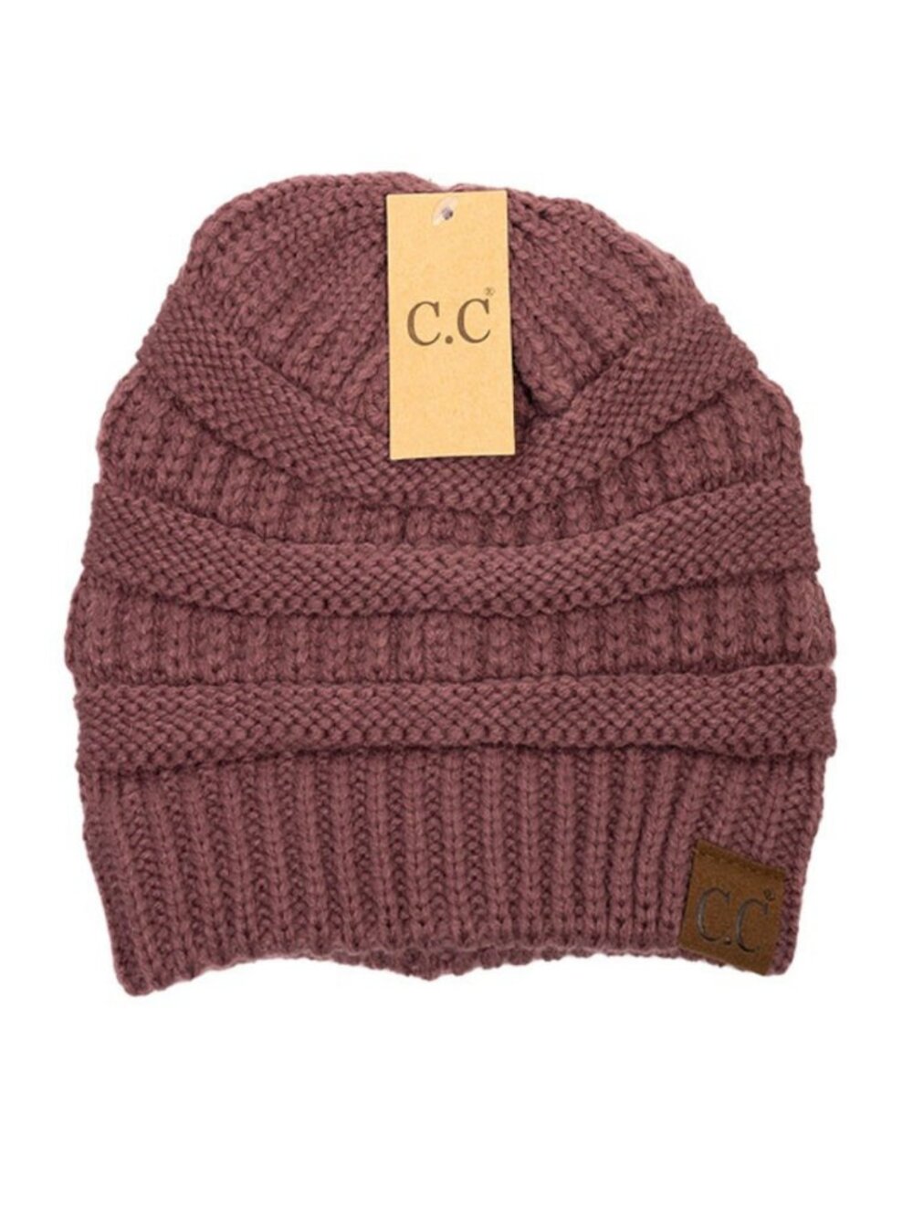 Authentic C.C Exclusives Cable Knit Beanie COCO BERRY